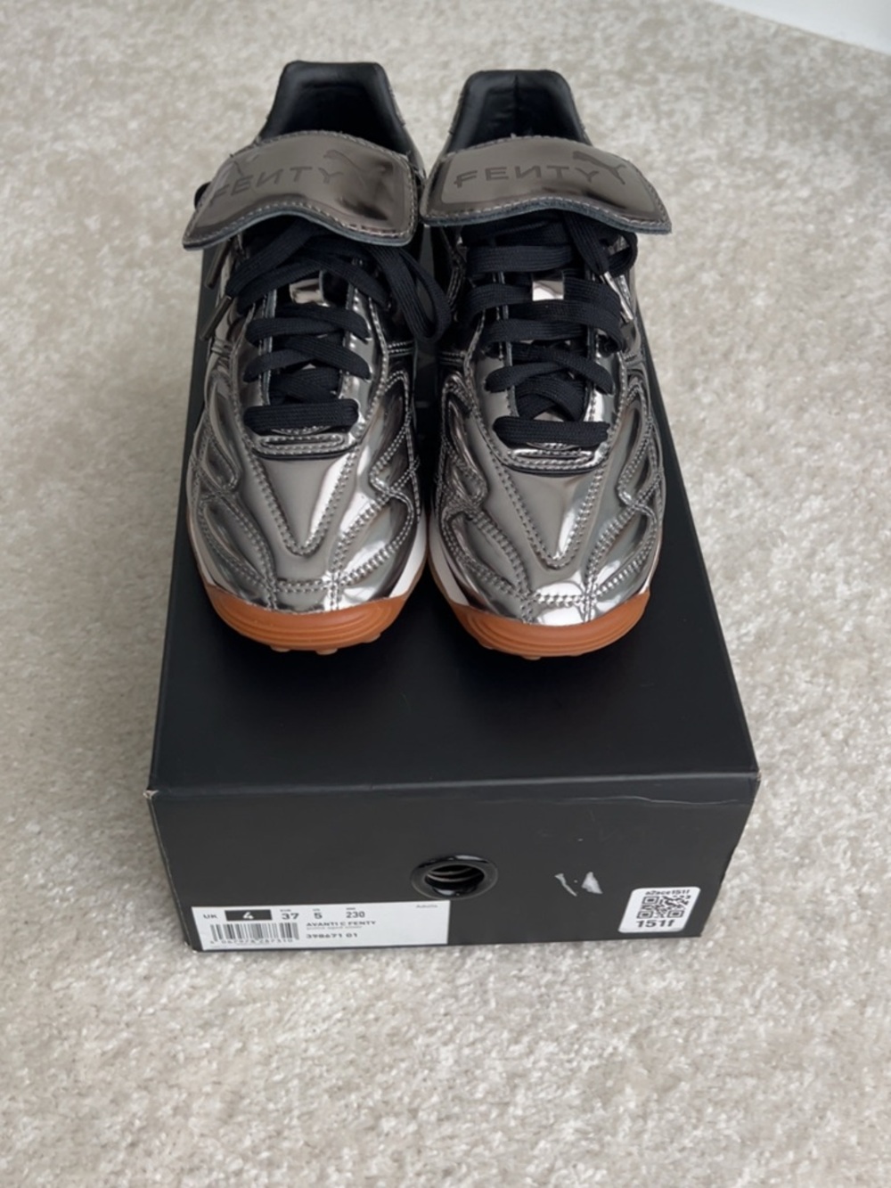 FENTY  x Puma Metallic Avanti C Silver Sneakers